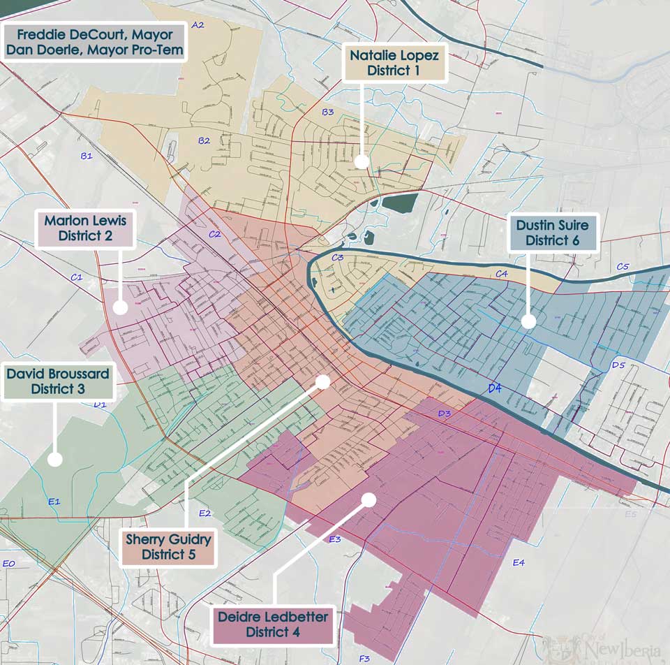 City of New Iberia District Map